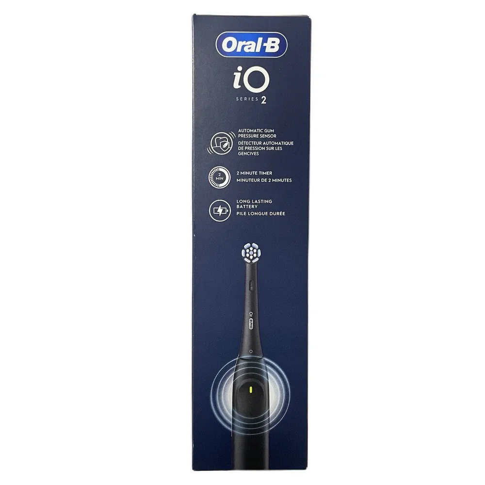 Oral-B iO Series 2 Rechargeable Toothbrush Unisex OS‎ Black New Pressure Sensor